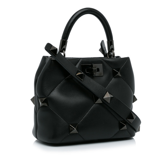 Pre-Loved Valentino Roman Stud Satchel - Picture 2 of 11